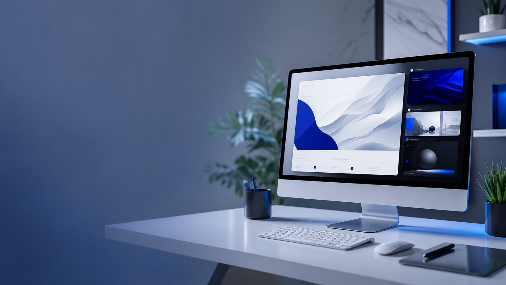 Aperçu visuel d'une création de site web moderne